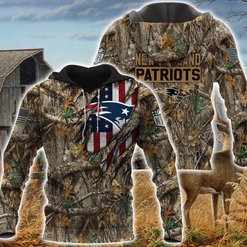 11-New England Patriots Hoodie Realtree Camo