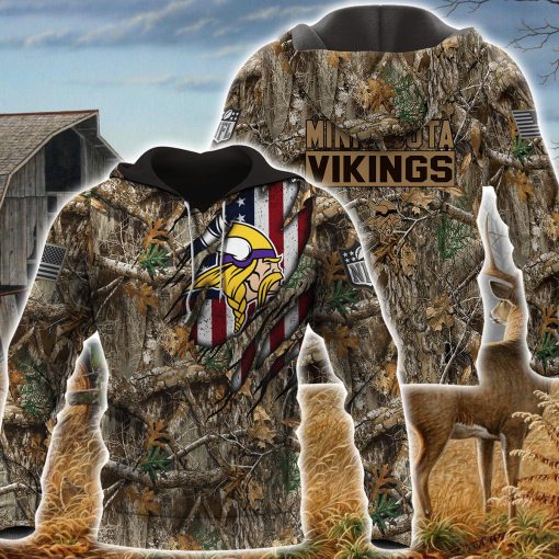 12-Minnesota Vikings Hoodie Realtree Camo