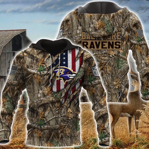 14-Baltimore Ravens Hoodie Realtree Camo