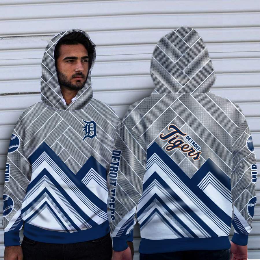 Black Cross Line Detroit Tigers Hoodie