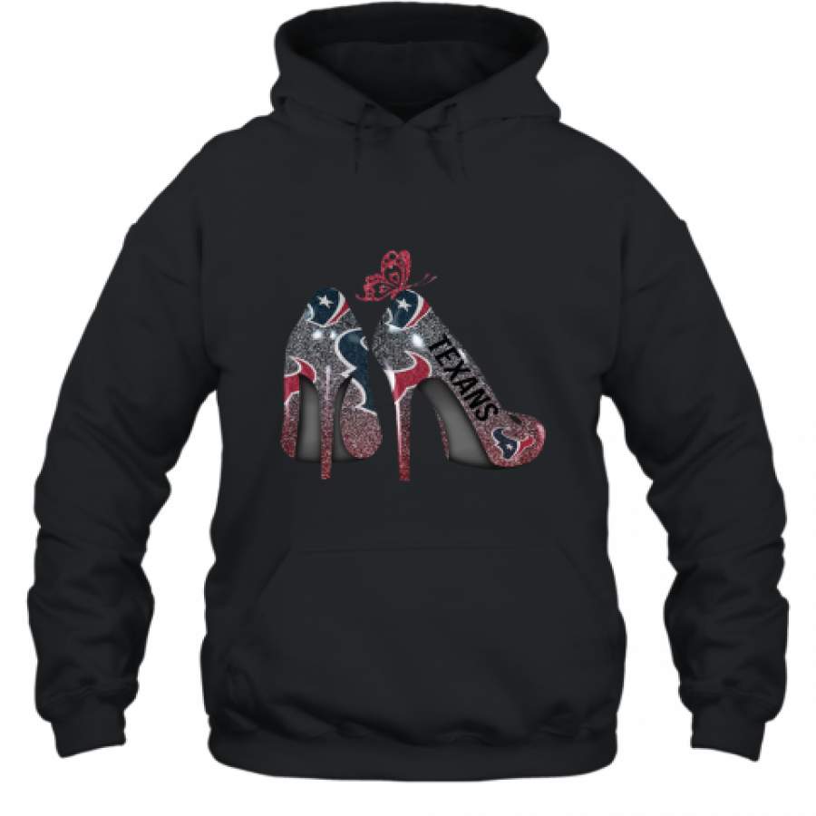 Butterfly High Heels Houston Texans Hoodie