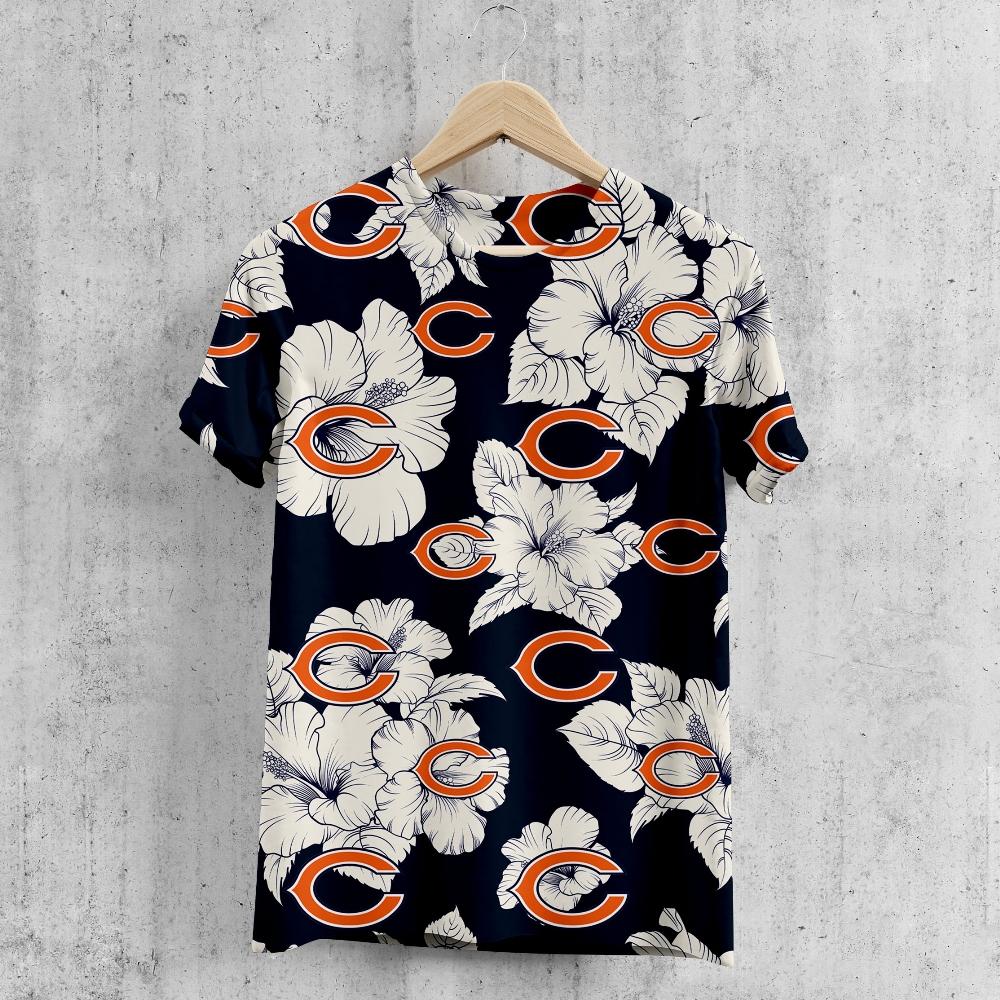 Chicago Bears Tropical Floral T-Shirt