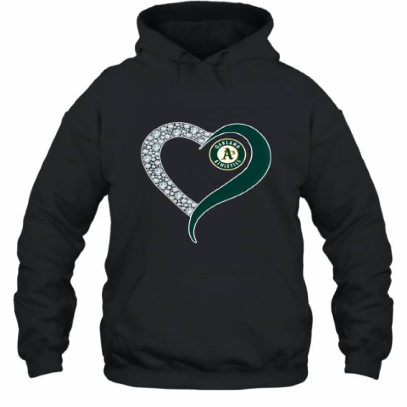 Diamond Oakland Athletics Heart shirt Hoodie