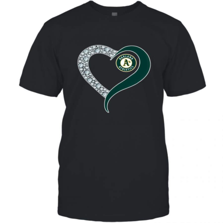 Diamond Oakland Athletics Heart shirt T-Shirt