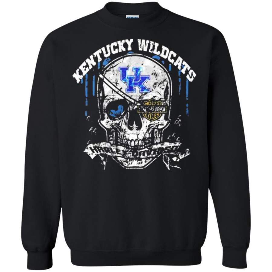 Skull Kentucky Wildcats Harley Davidson Sweatshirt