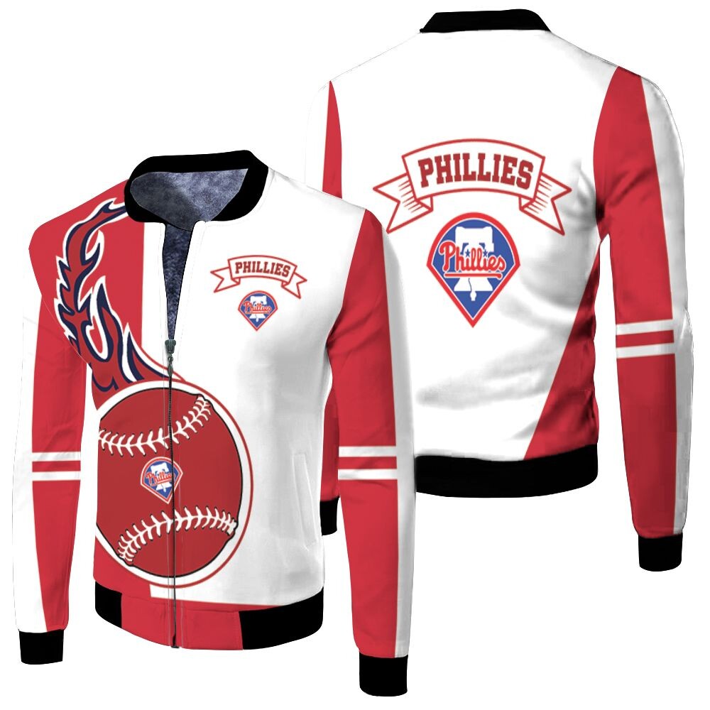 Philadelphia Phillies 3d Fleece Bomber Jacket