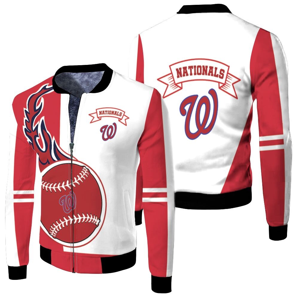 Washington Nationals 3d Fleece Bomber Jacket